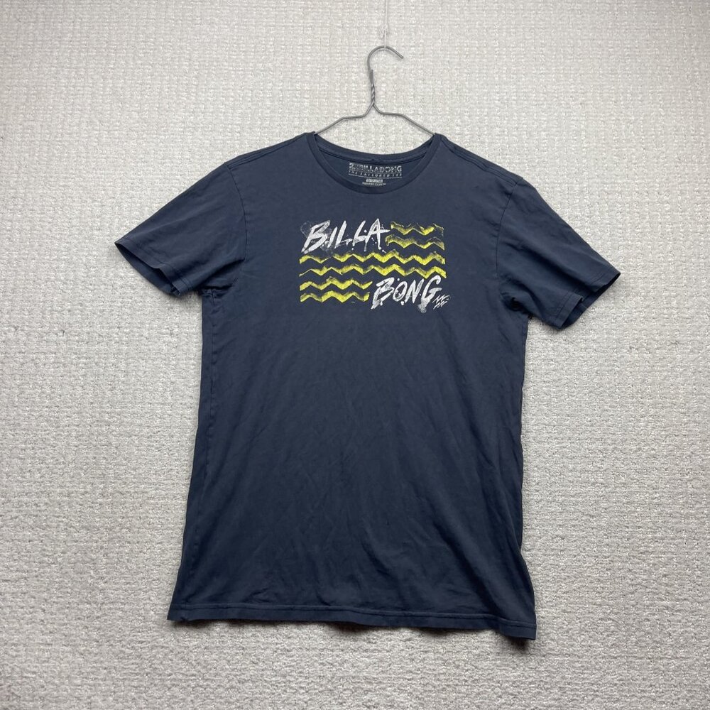 Billabong Tailored fit T-shirt Surfer wave logo Men Surf Skateboard Y2K Read
